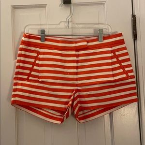 J.crew orange striped shorts